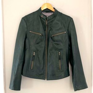 Green leather jacket